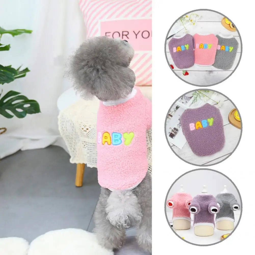 

Minimalistic Ingenious Pet Dog Apparel with Baby Letter Print Good-looking Pet Apparel Close Fitting for Casual