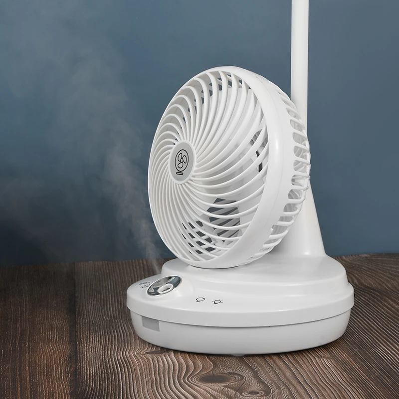 

Multifunctional Table Lamp USB Charging Reading Lamp Night Light With Fan Humidifier Adjustable Brightness 2000mAh LED Lamp