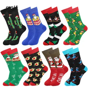 Забавные Рождественские елки подарок снег счастливые мужские носки новинка 2020 осень зима Harajuku Calcetines Санта Клаус рождественские носки