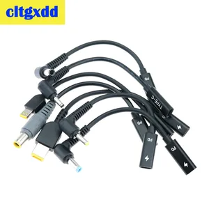 Переходник с разъемом USB 3,1 Type C Мама на DC 7,9*5,0 4,0*1,35 5,5*2,5 2,1*4,8 мм папа PD, зарядное устройство, соединительный кабель для lenovo HP