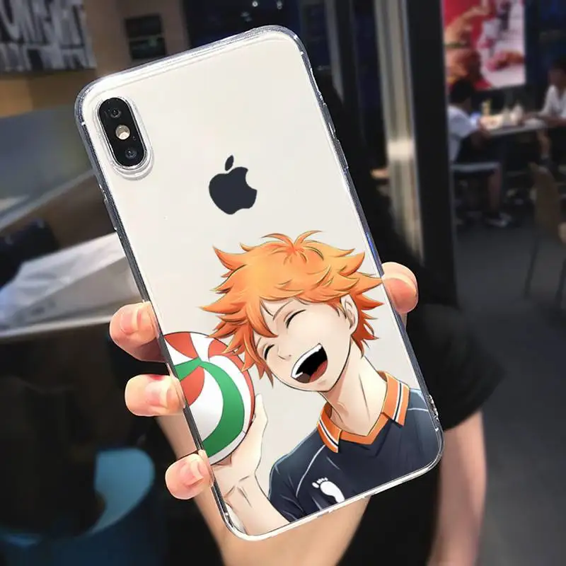 

Haikyuu volleyball anime Hinata Shoyo Phone Case Transparent soft For iphone 5 5s 5c se 6 6s 7 8 11 12 plus mini x xs xr pro max