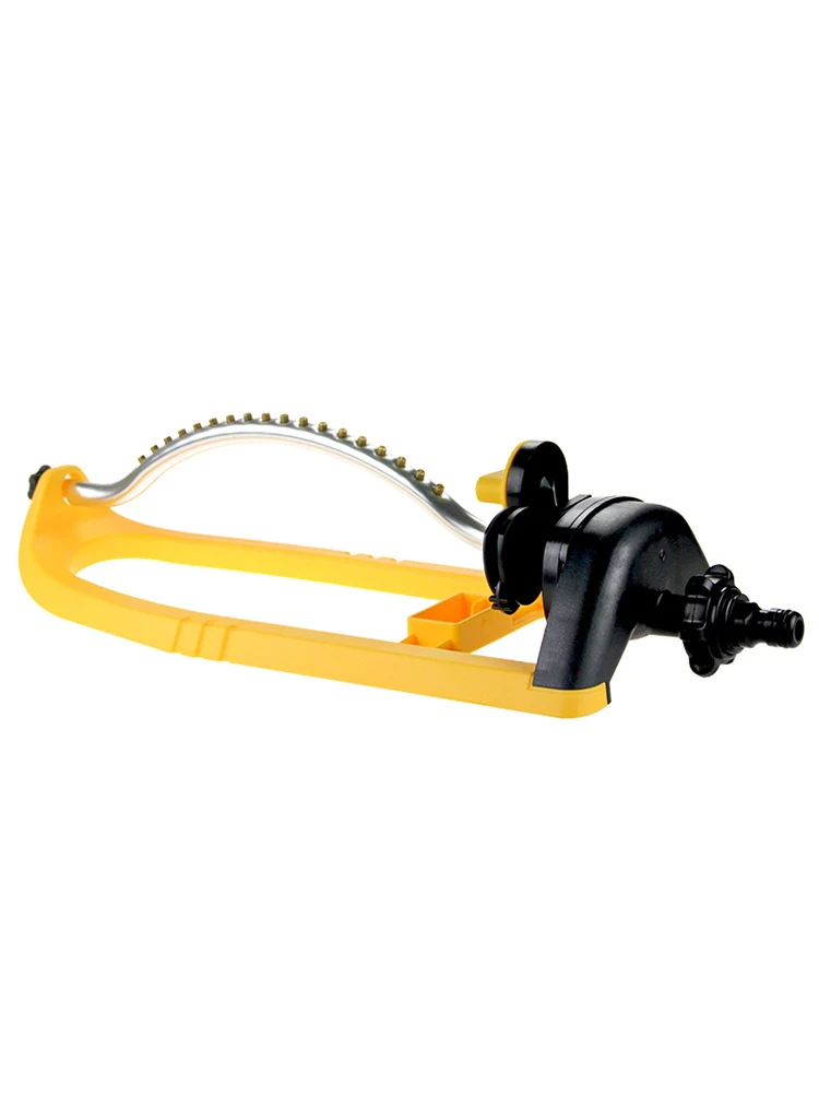 

Garden sprinkler2021 High Quality Brand New Yellow Perforated Swing Plastic Aluminum Tube Garden Lawn Sprinkler 2 Side Cover