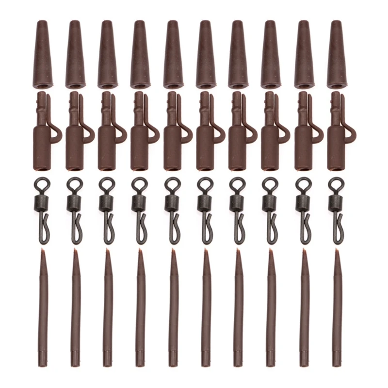 40 шт. аксессуары для ловли карпа свинцовый зажим быстросменный поворотный хвост