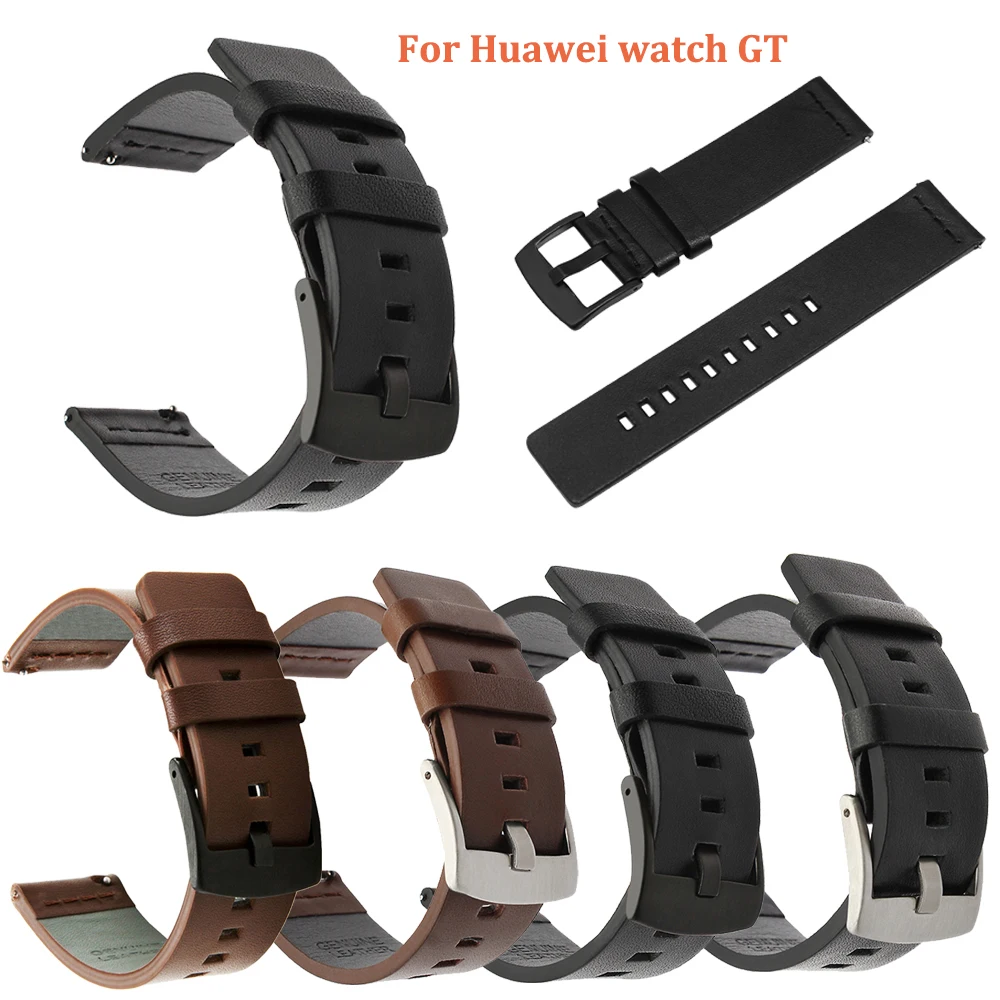 Ремешок для huawei Watch GT браслет ремня samsung Galaxy 46 мм gear S3 натуральная кожа чистый