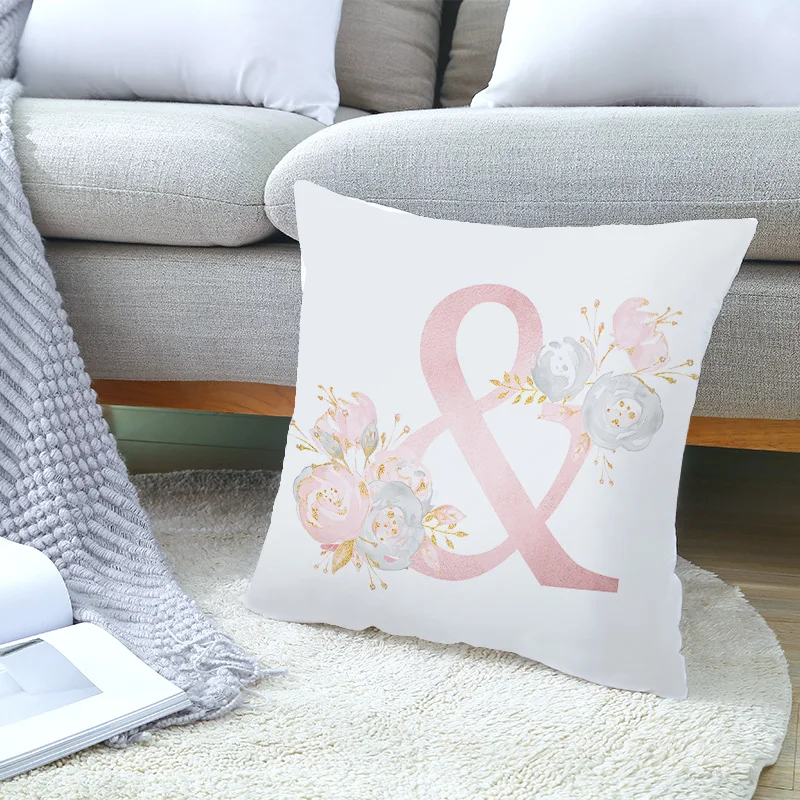 Чехол на подушку декоративный чехол для подушки с надписью и принтом цветами