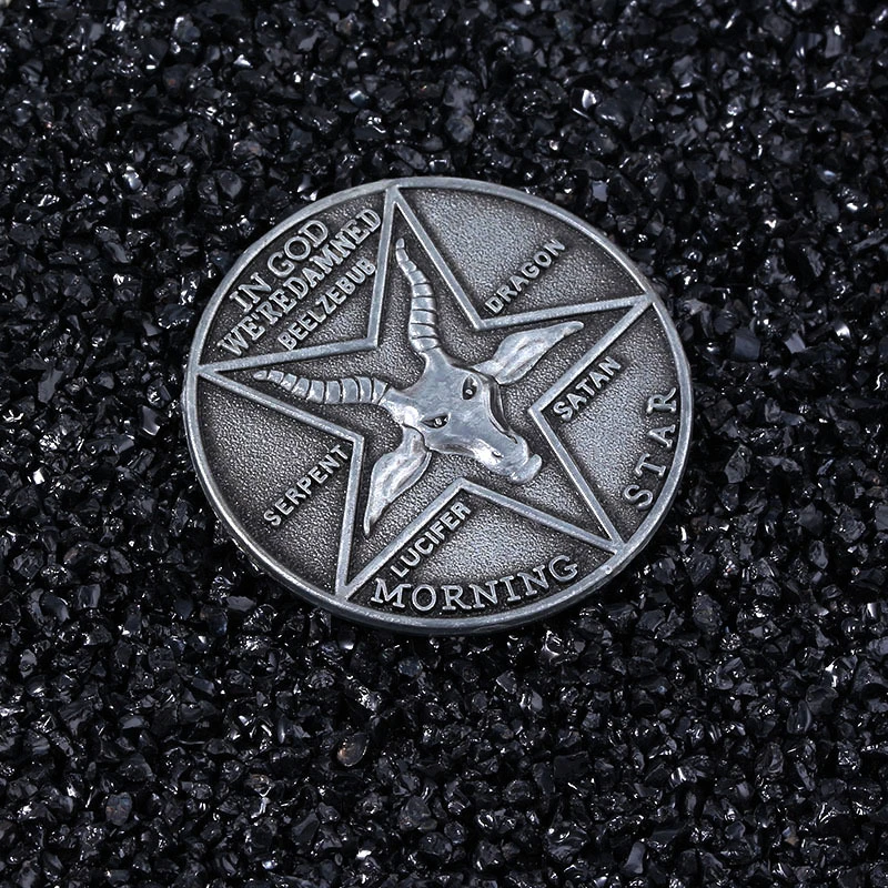 ТВ-шоу Lucifer Morningstar Satanic Pentecost Косплей монета памятная монета значок Хэллоуин металлические аксессуары реквизит монета