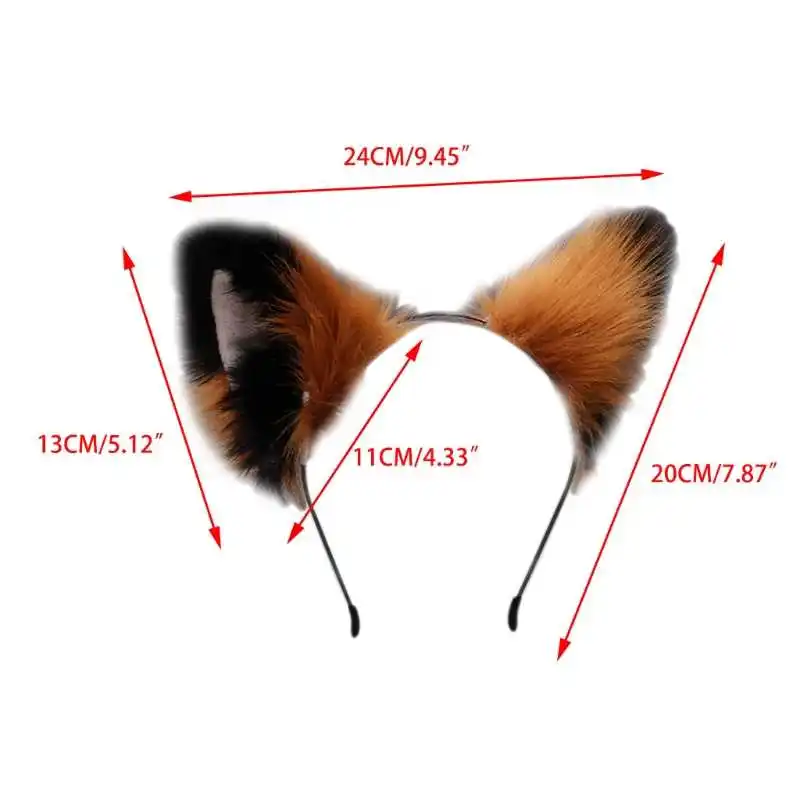 

Furry animal ears hairpins cosplay anime hoop hair party clips costume headwear 649c