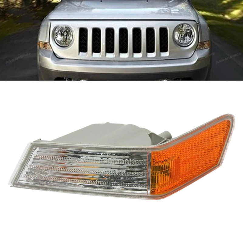 White Для Jeep Патриот 2007- Левая сторона водителя или правая сторона или пара угловой свет без лампы - Цвет: White
