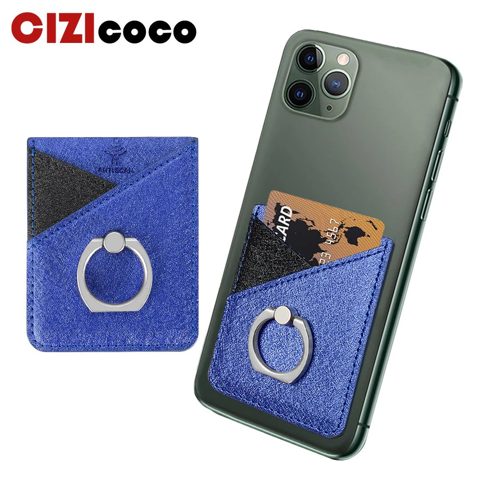 Роскошный кожаный держатель для карт Телефон Бумажник iPhone 11 X XS Max кольцо