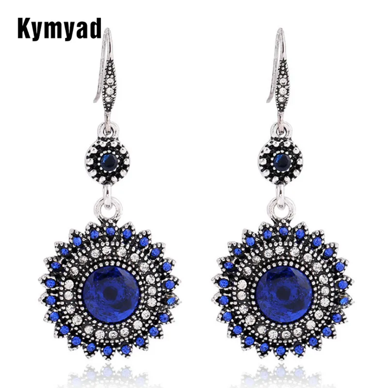 Kymyad богемные серьги из смолы винтажные длинные Хрустальный Подсолнух массивные