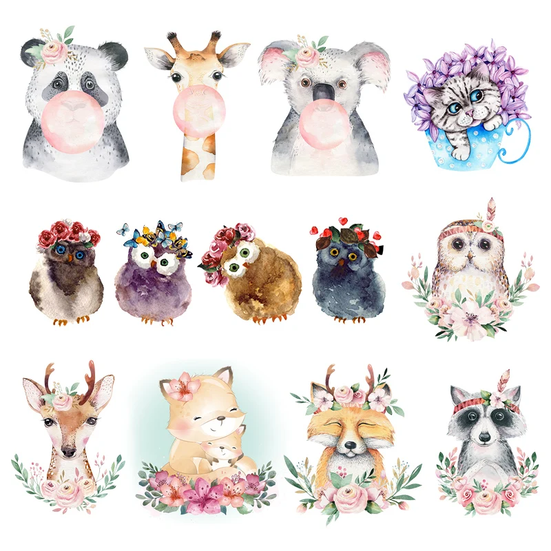 Наклейки для одежды с изображением кота из мультфильма утюжок переноса