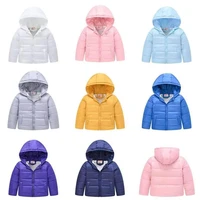 kids jacket for girls childrens clothing cotton hooded coat for boys infant toddler baby winter solid fashion outerwear 2 to 6y