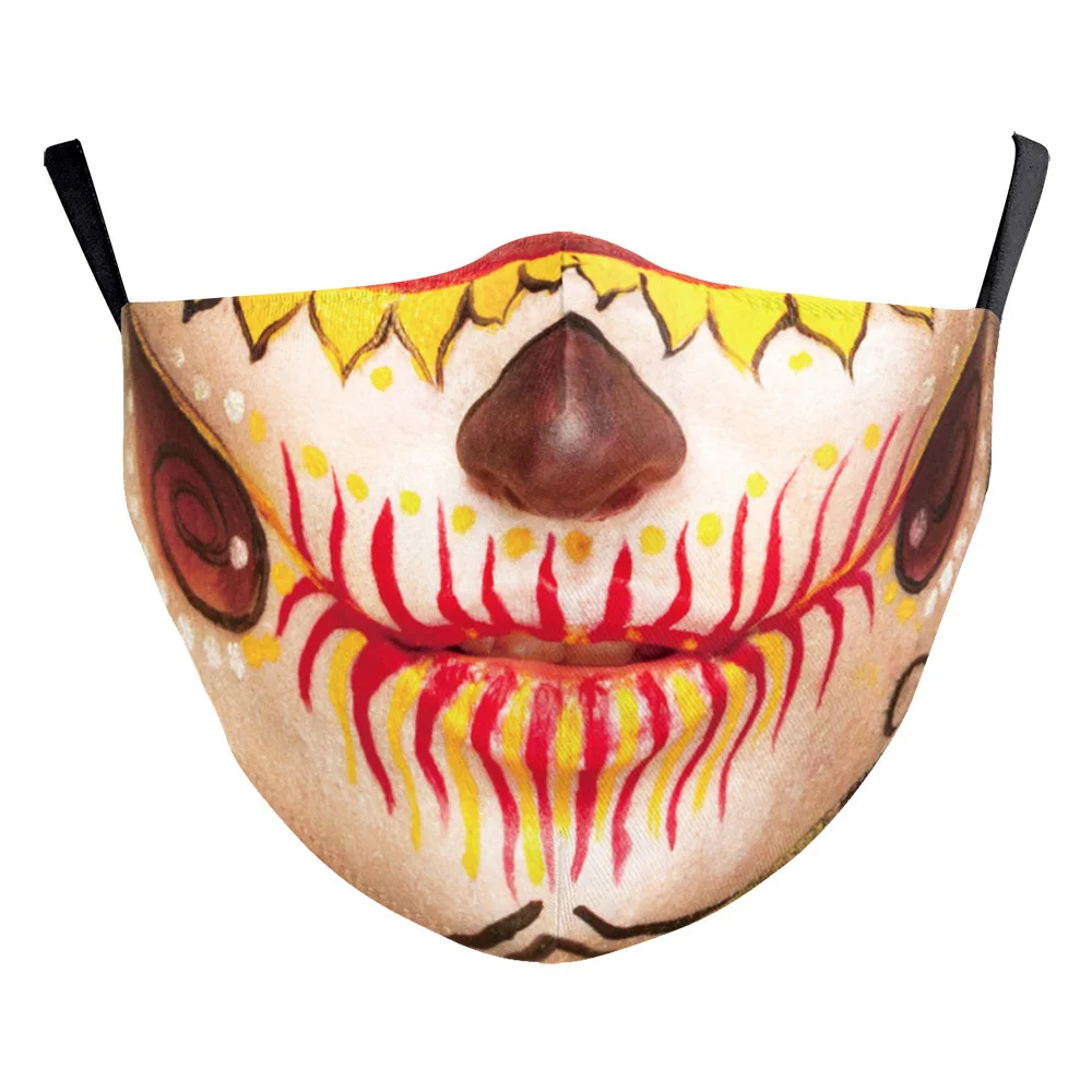 Хэллоуин ужасы Джокер Пришивные маски для рта косплей женские мужские унисекс