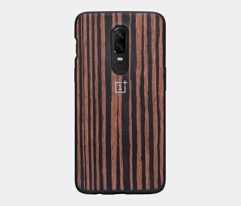Ebony Bumper Оригинальная коробка A6003 6,2" Чехол для Oneplus 6 1+ 6 силиконовый песчаник нейлон черное дерево карбоновый бампер откидная задняя крышка - Цвет: Ebony Bumper
