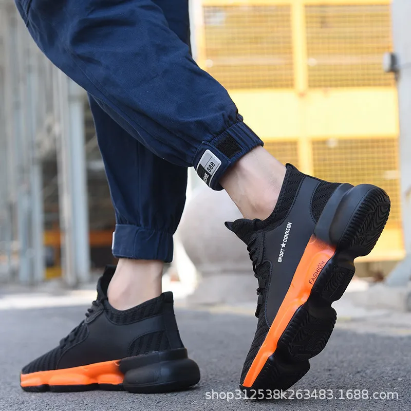 Сверхлегкие рабочие защитные ботинки со стальным носком Мужские дышащие уличные