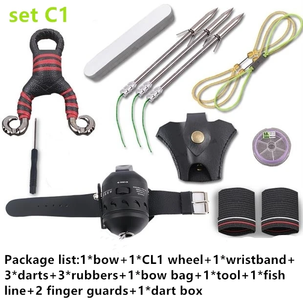 

2020 New High Velocity For Fishing And Hunting Slingshot Shooting Catapult Fishing Fish Darts Crossbow Bolt Outdoor Tools