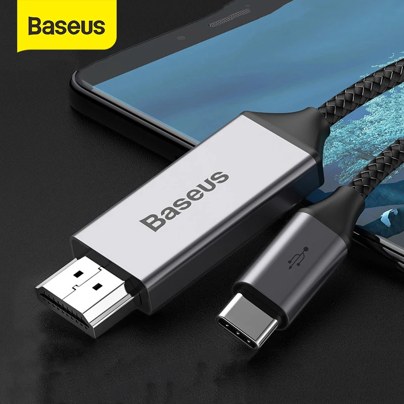 Baseus USB C HDMI совместимый кабель 4K 60 Гц Тип к адаптер для Huawei P30 P40 Pro Samsung S20 S10 S9 OnePlus