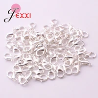 wholesale 100pcs bulk jewelry findings genuine 925 sterling silver lobster clasp fittings connector components