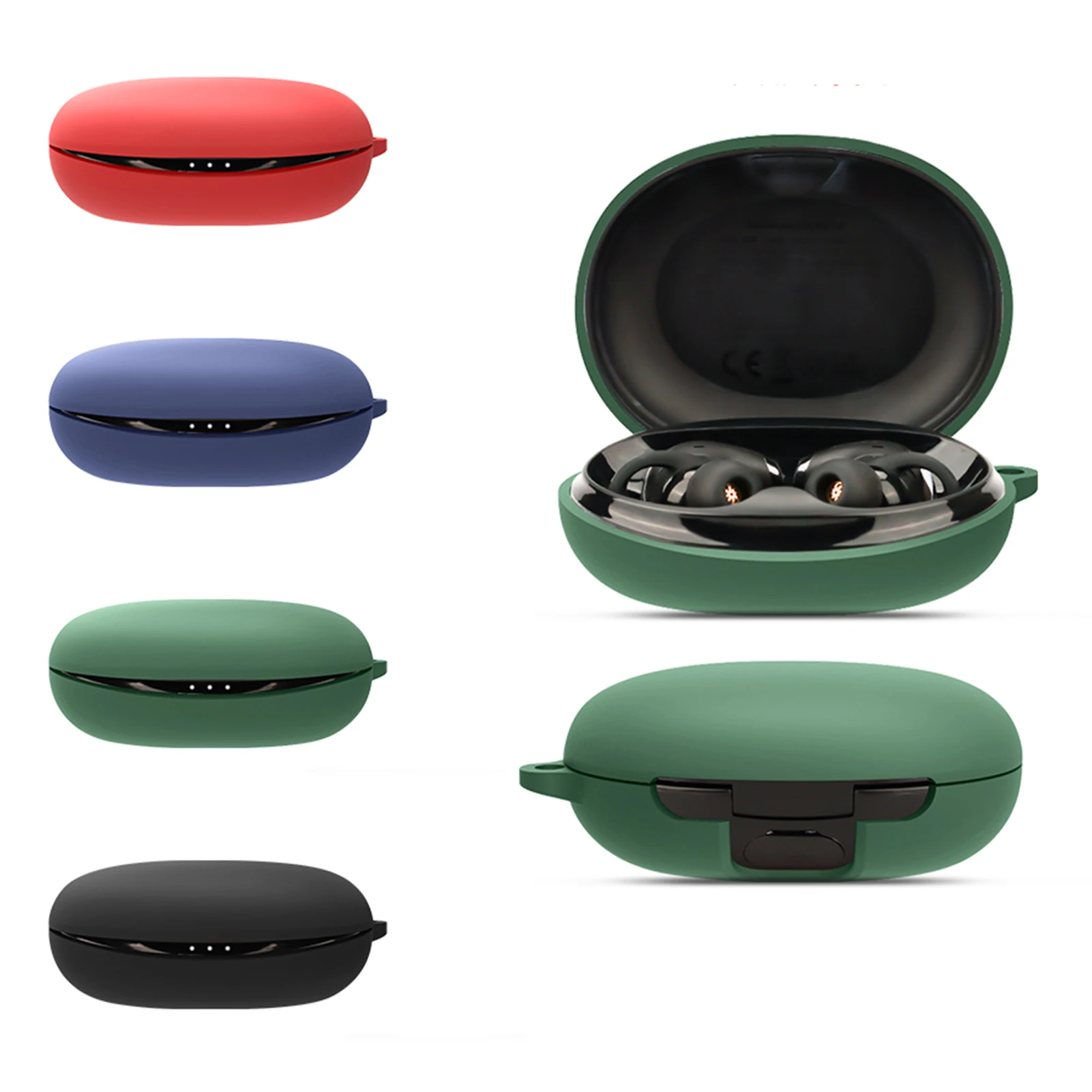 

Earphone Protective Case For SoundPEATS LIFE A2 NC Anti-fall Anti-scratch Soft Silicone Earphone Cover Shell with Buckle