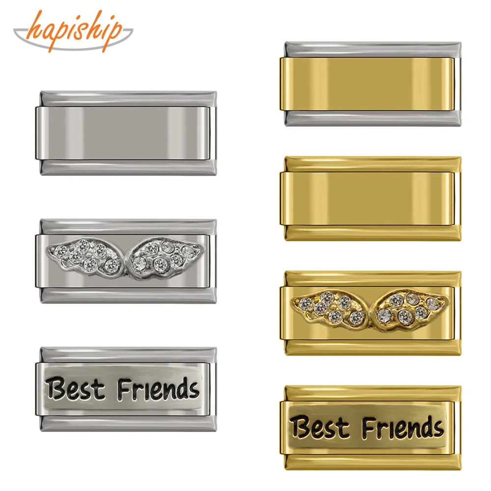 Браслет Hapiship из нержавеющей стали диаметром 9 мм итальянский шарм женский