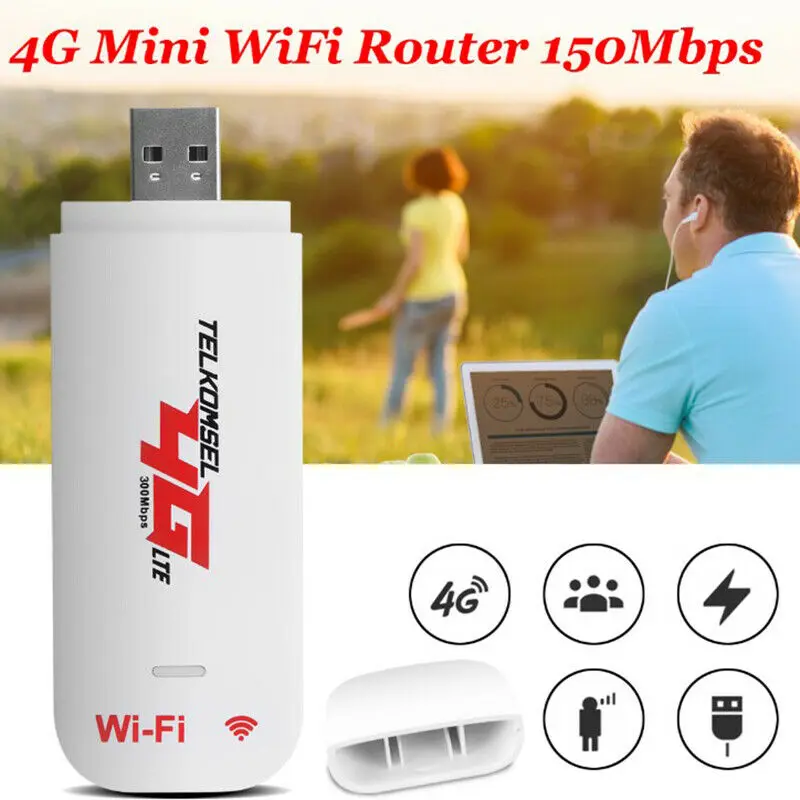 Разблокированный 4G Роутер LTE WIFI беспроводной USB ключ широкополосный модем 150