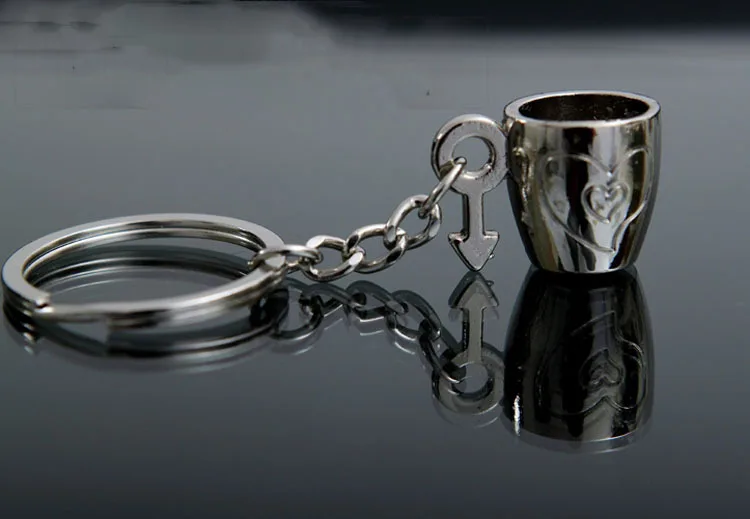 Парный брелок для влюбленных милый ключей с чашкой подвеской Чехол-держатель