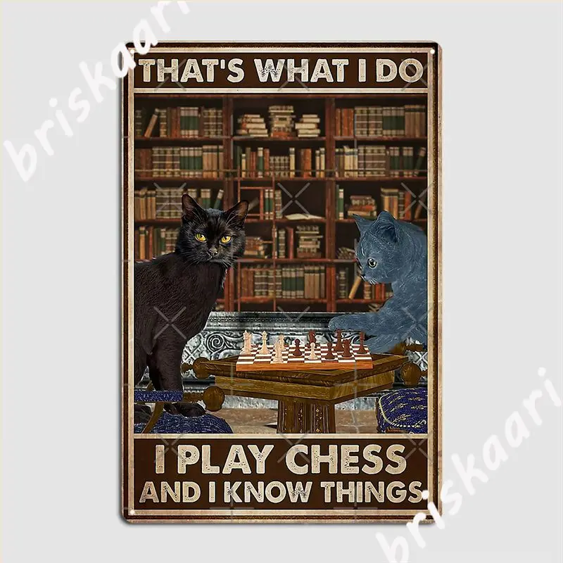

That's What I Do I Play Chess And Know Things Metal Sign Poster Club Bar Cinema Living Room Retro Tin Sign Poster