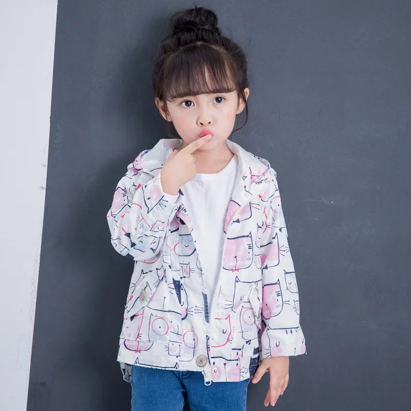 Dulce Amor/осеннее пальто для девочек детская куртка с длинным рукавом и капюшоном