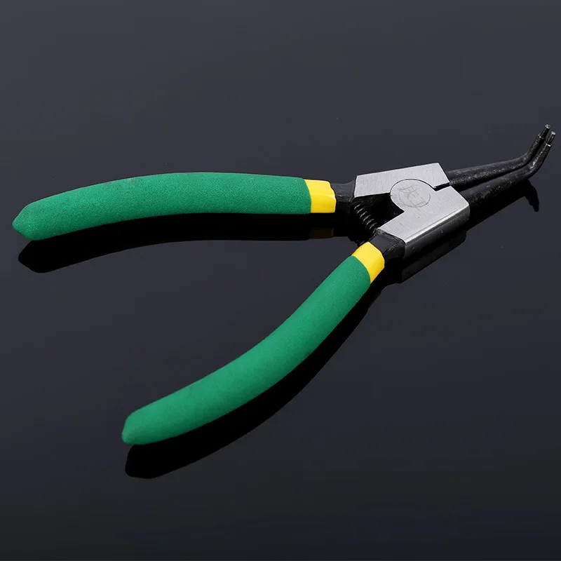 7 стопорных плоскогубцев внешний внутренний прямой изогнутый кольцевой зажим