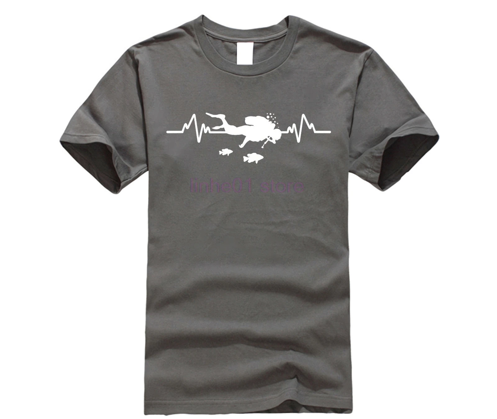 Diy Стиль мужские футболки размера плюс забавная Мужская футболка погружения