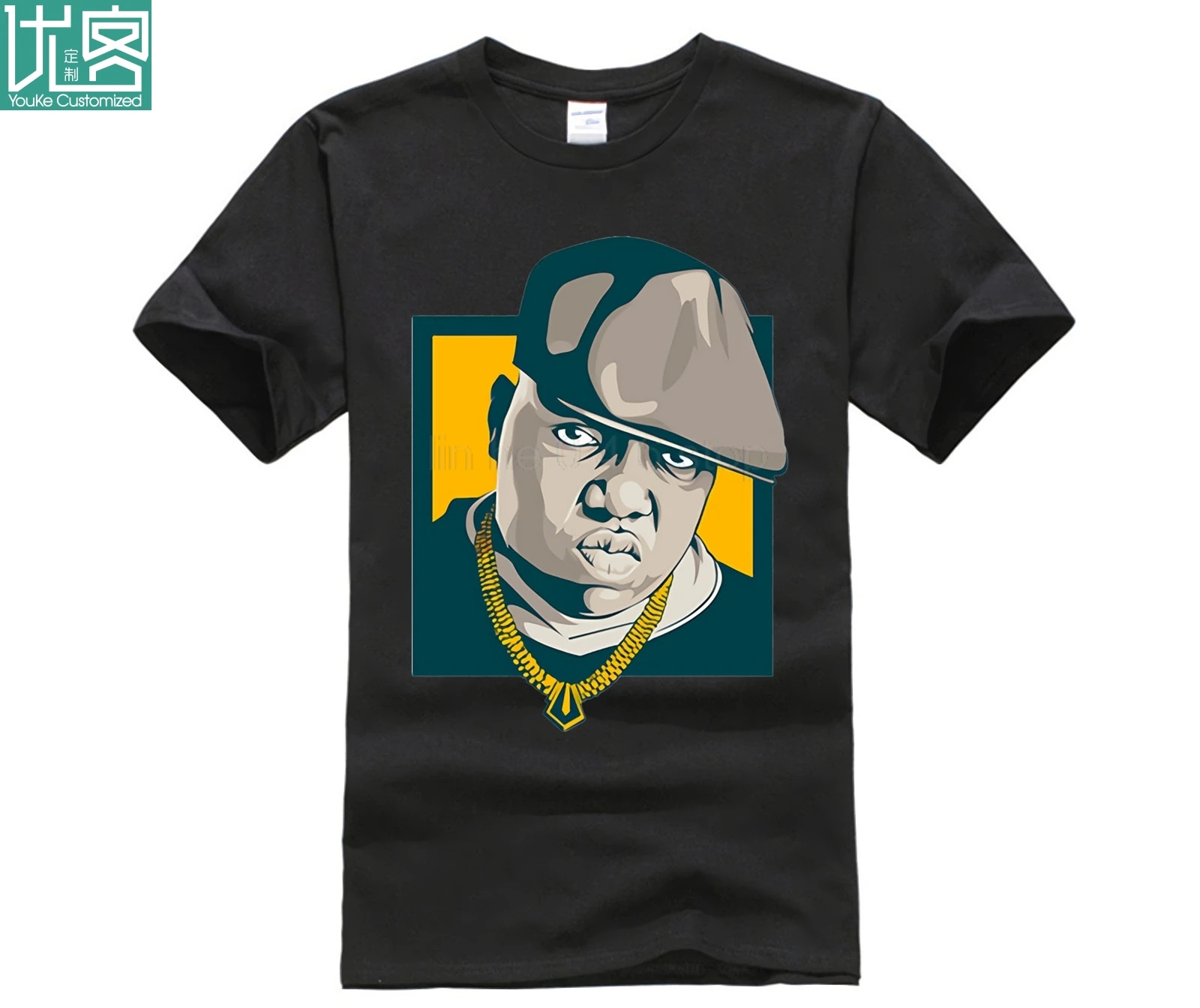 Азиатский размер Мужская футболка Biggie Smalls американская хип хоп рок звезда