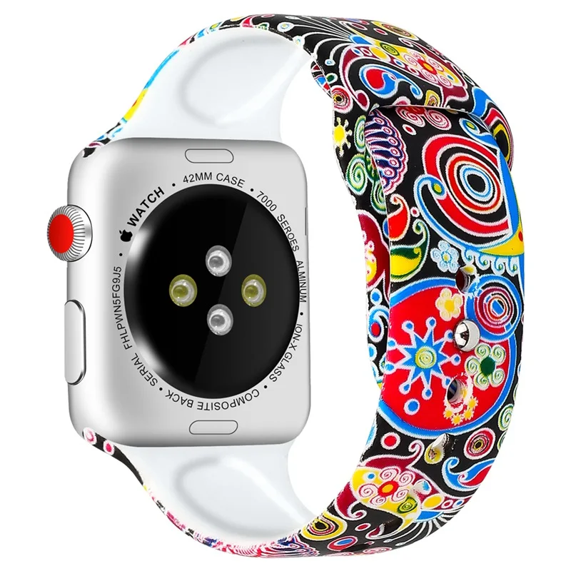 Oulucci Одноцветный ремешок для apple watch 38 мм/40 мм/42 мм/44 мм спортивный ремешок силиконовый ремешок аксессуары для apple watch 5/4/3/2/1