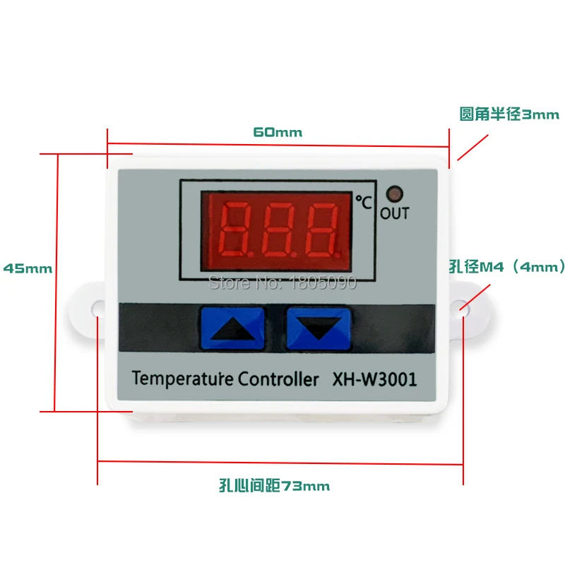 W3001 W3002 DC12V 24V AC110V 220V светодиодный цифровой термостат Температура Управление