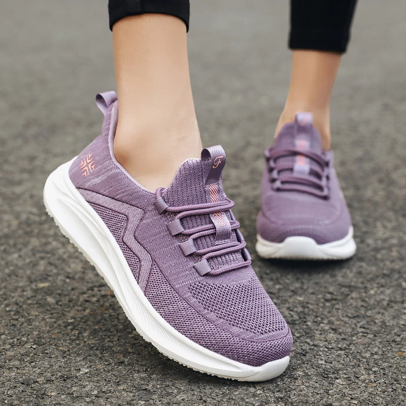 

Sneakers Women Shoes Flats Light Ladie Running Shoe Woman Lace-Up Mesh Light Breathable Female Zapatillas De Deporte Para Mujer