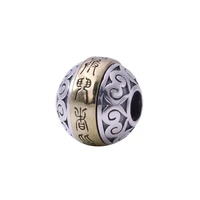vintage 925 sterling silver bead pendant for men womenfree shipping