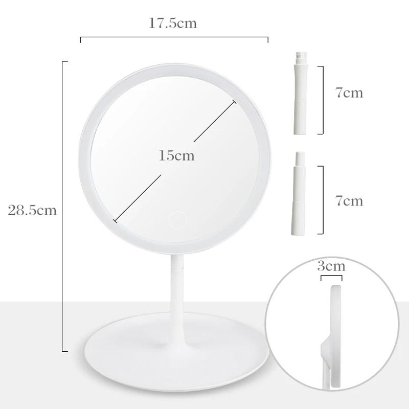 

Makeup Mirror With led Light Folding Lighted Makeup Led Vanity Mirror Touch Screen LED Cosmetic Miroir Vanity Mirror