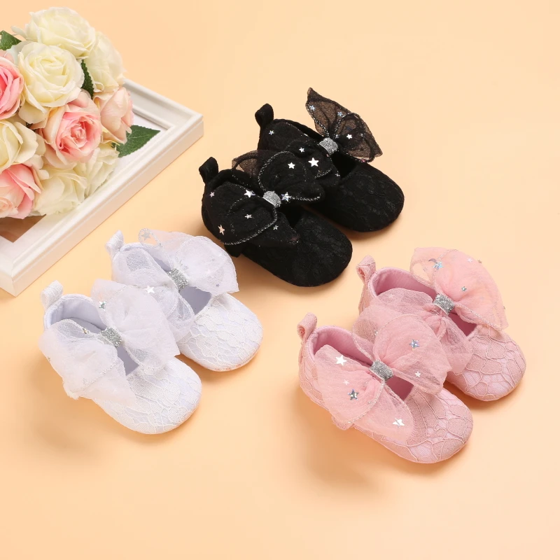 

Baby Girl Of Spring And Autumn Style Is Lovely Bowknot Soft Sole Recreational Princess Shoe 0-18 Months Newborn Baby Shoes