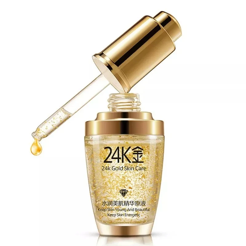 24K Золотая Сыворотка для лица увлажняющая отбеливающая эссенция дневной крем