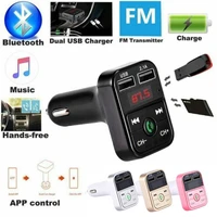 car bluetooth fm transmitter wireless handsfree audio receiver auto mp3 player 2 1a dual usb fast charger car accessories