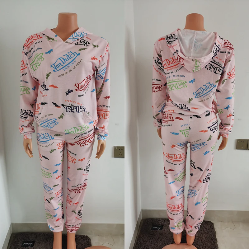 

ZKYZWX Hoodies Women Tracksuit 2 Piece Set Fall Winter Clothes Long Sleeve Top and Joggers Pants Lounge Wear Outfits Sweat Suit