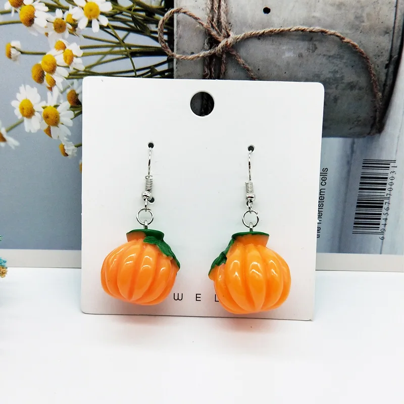 10 шт./лот миниатюрная фигурка тыквы Кабошон из смолы украшение для Хэллоуина