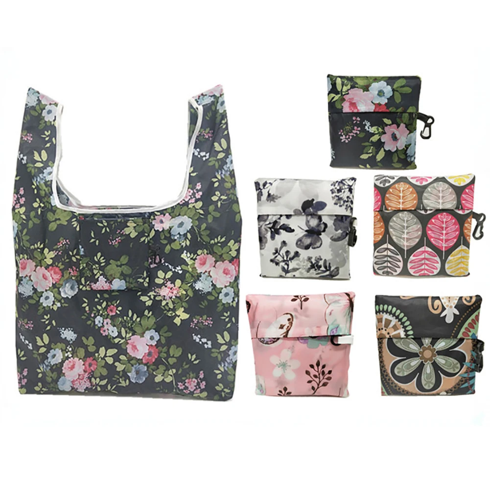 10 шт./компл. сумка для покупок с цветочным принтом женская складная хранения