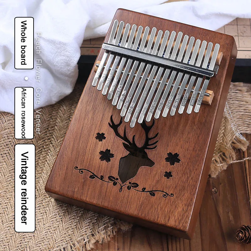 African rosewood Высокое качество 17 клавиш калимба санза «пианино для больших пальцев» Африканский палисандр цельный палец фортепиано с гитарной обучающей книгой Мелодия молоток - Цвет: African rosewood