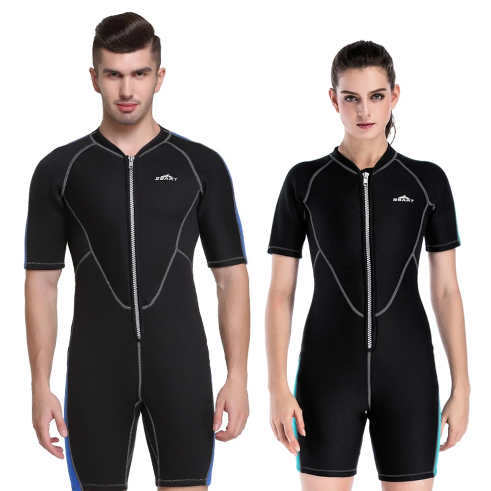 

New 2MM neoprene wetsuit men and women one-piece short-sleeved thickened warm scuba diving swimsuit water sports surfing wetsuit