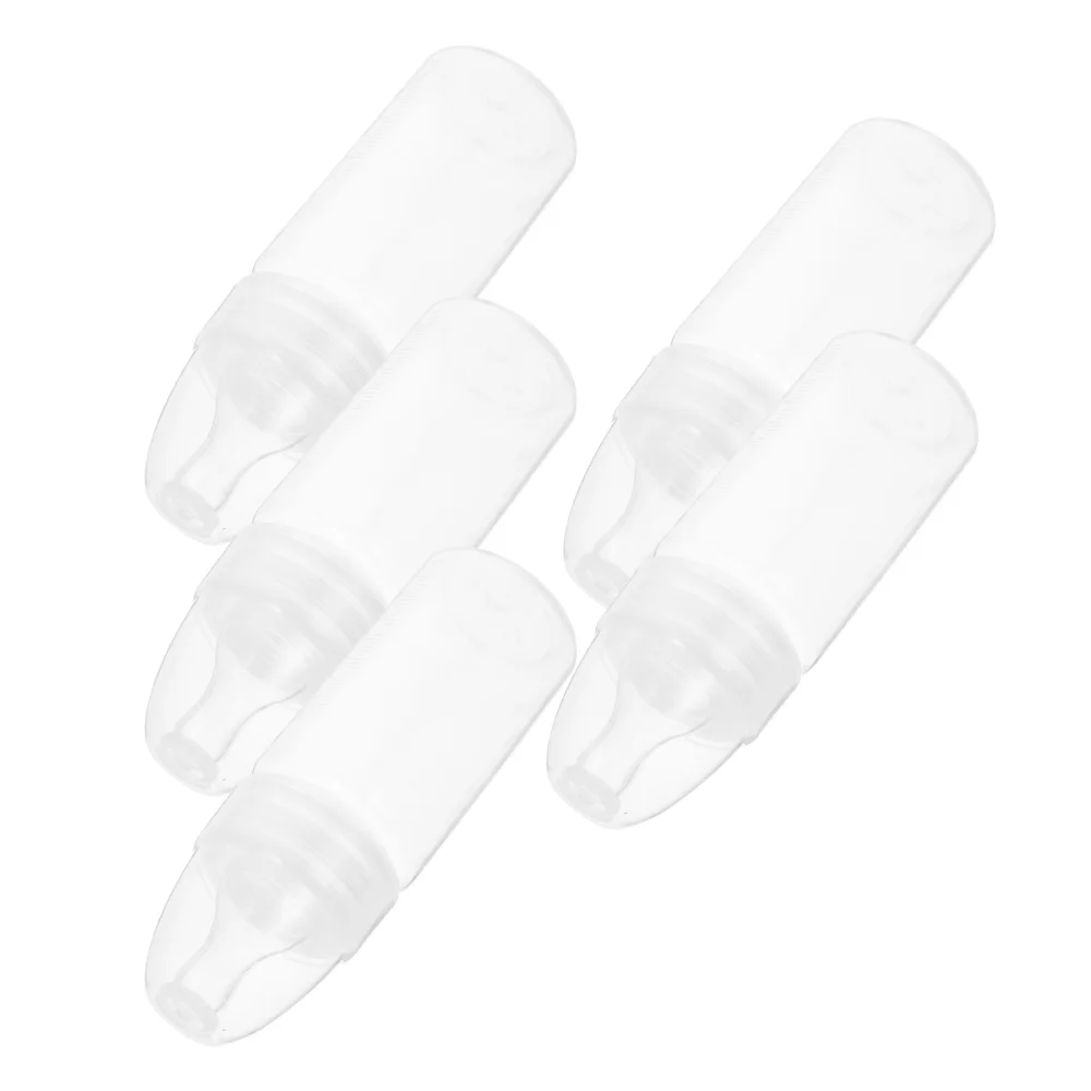 

5Pcs One-off Newborn Feeders Babies Supple Teats Powder Bottles (White)