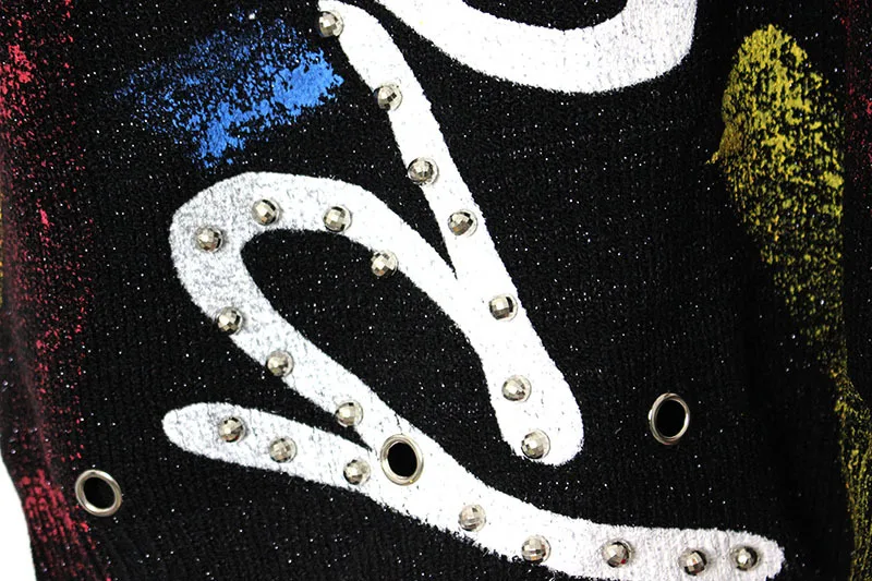 2019 Осень Зима Европейский стиль женский свитер с надписями Топы капюшоном