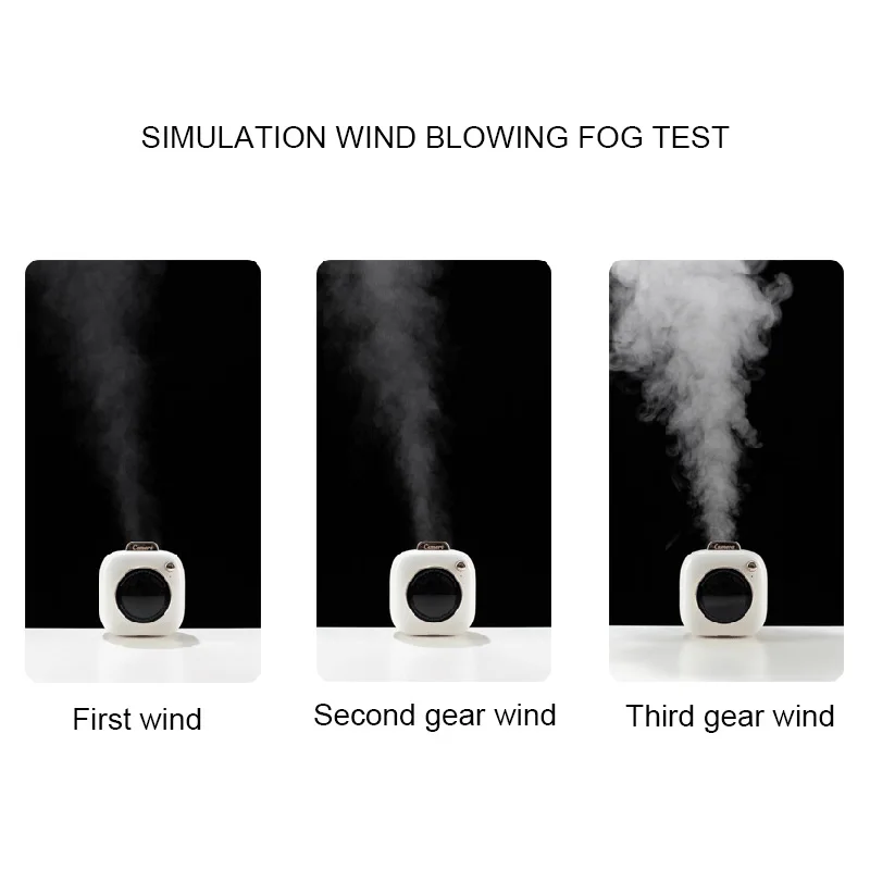 

Fans Mini Camera Shape Portable Handheld Personal Necklace Fans Speed Adjustable Rechargable Fan for Camping Office Travel