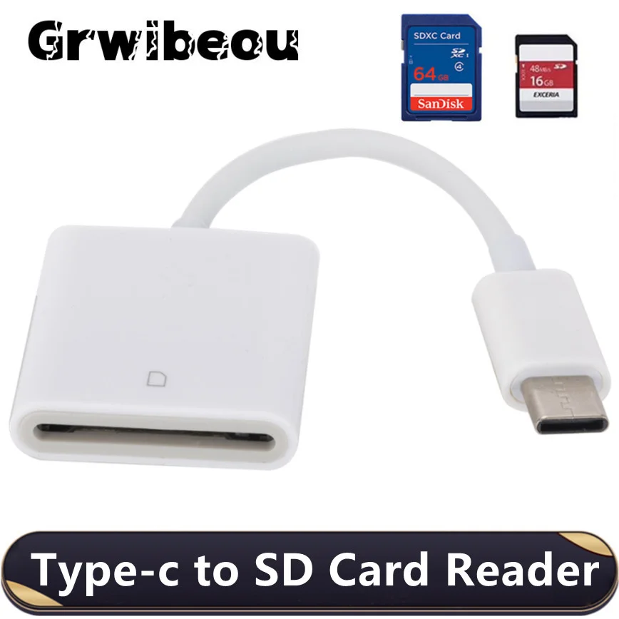 

Устройство чтения карт памяти USB Type-C на SD, USB C, для Samsung, Huawei, XiaoMi, Macbook Pro/Air, устройство чтения карт памяти Type-C на SD