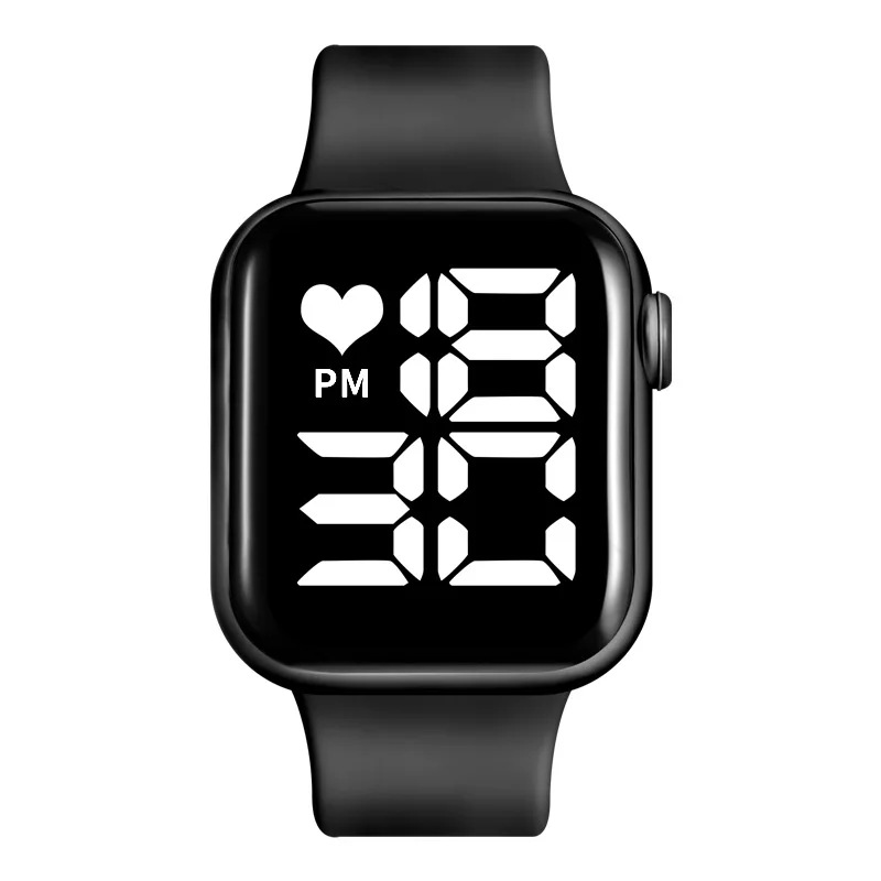 Digital Sport Watch Men Women Silicone Watches Digital Led Red Electronic Wristwatch Fitness Men Kids Hours Watch