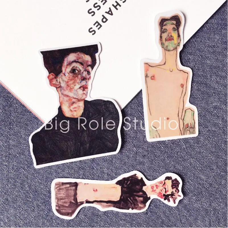 10 шт. Egon Шиллер наклейка на чемодан холодильник гитарная тетрадь ipda